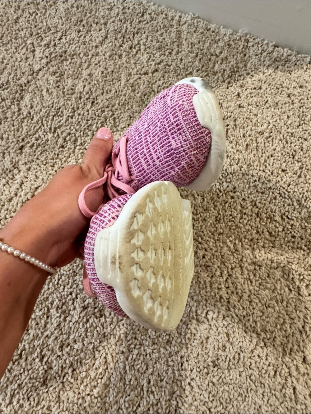 Adidas Originals Kids Pink Knit Sneakers Size 12K - Picture 11 of 11